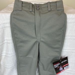 Franklin Deluxe Youth Baseball Softball Pants Size XS Gray Knicker Style NEW